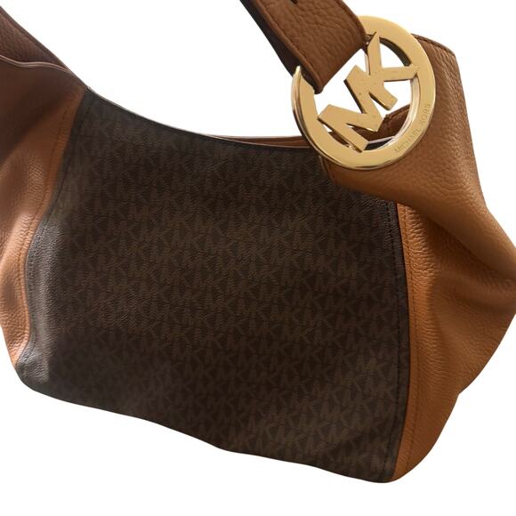 MICHAEL Michael Kors Women's Brown Fulton Large Leather Hobo Shoulder Bag NWT - Picture 10 of 12